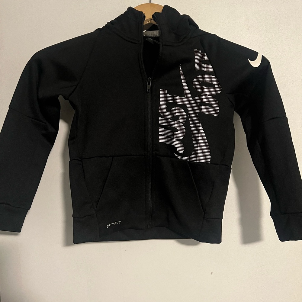 Nike Kids Black and White Graphic Hoodie